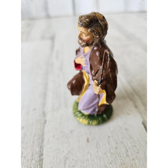 Vintage Italian Joseph Shepherd Italy Nativity village Italia religious decor - Picture 2 of 7